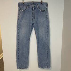 Vintage Levis 505 Jeans Men 36x34 Regular Fit Straight Blue Denim Faded Y2K